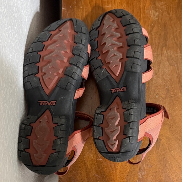 Teva Coral and Black Strappy Sandals - Picture 5 of 5